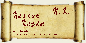 Nestor Kezić vizit kartica